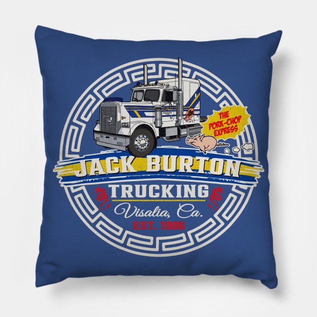 Jack Burton Pork Chop Express Circle Pillow by Alema Art