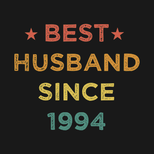 Best Husband Since 1994 Funny Wedding Anniversary Gifts Vintage T-Shirt