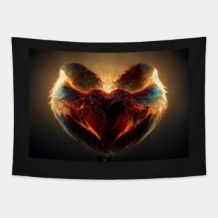 Flaming Heart Art  /  Flame Heart Unwind Designs Tapestry