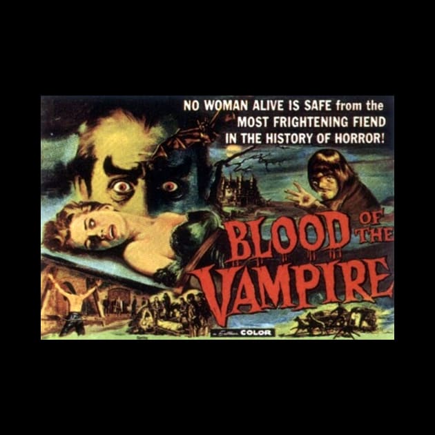 Classic Horror Movie Lobby Card - Blood of the Vampire by Starbase79