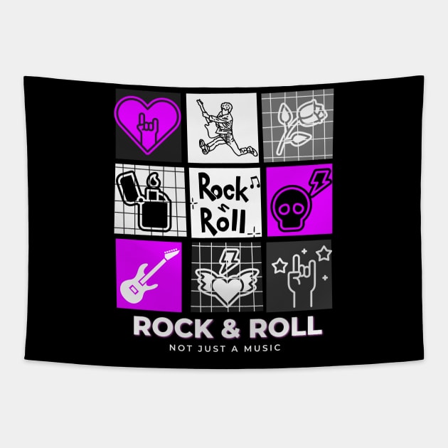 Rock n roll - is not just a music Tapestry by Nekojeko