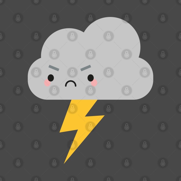 Kawaii Thunder & Lightning Cloud by marcelinesmith