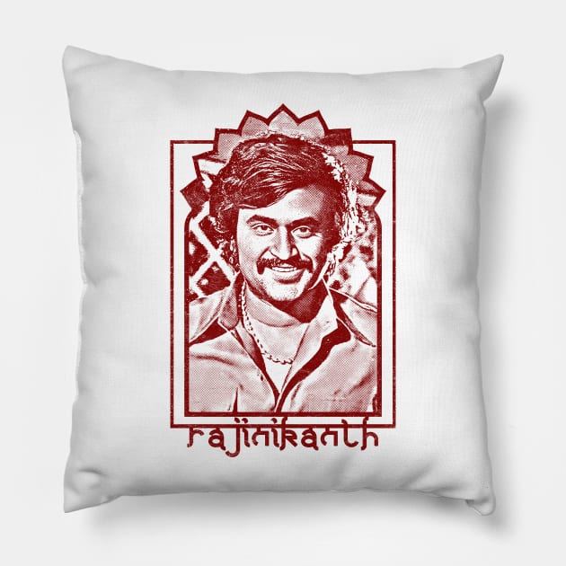 Rajinikanth ---- Vintage Look Original Design Pillow by DankFutura