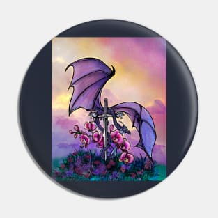 Sunset Orchid Dragon Pin