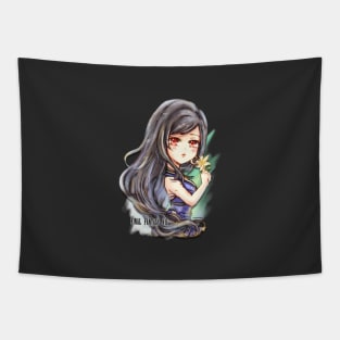 Final Fantasy 7 Remake Tifa Blue Dress Tapestry