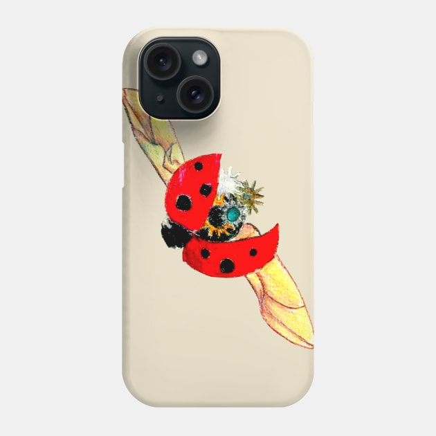 Lady Bug Bug Phone Case by Art of V. Cook