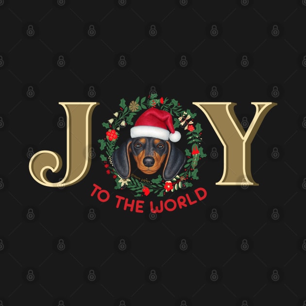 Dachshund Joy to the World by Danny Gordon Art