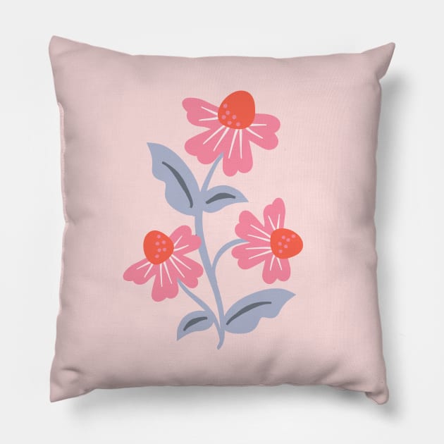 Sweet Pink Floal Pillow by allisonromerodesign