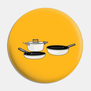 Cookware sets cartoon illustration Pin