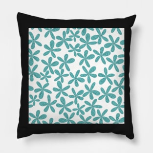 Turquoise Flower design Pillow