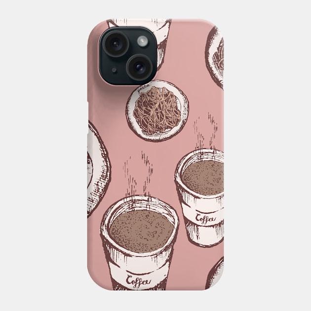 Crtl Coffee Pasta Phone Case by Cottonbutton