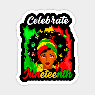 Juneteenth Afro Woman Black Queen African American Magnet