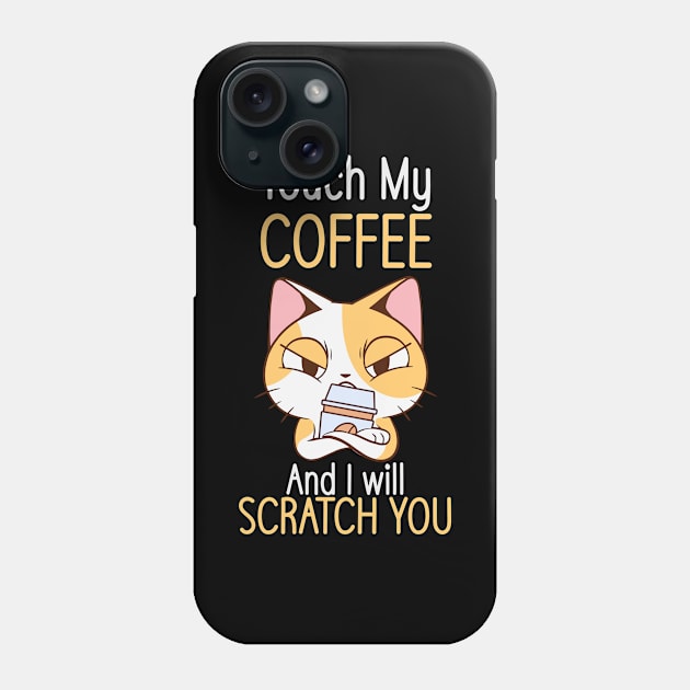 Cats and coffee cat lover coffee lover Phone Case by Tom´s TeeStore