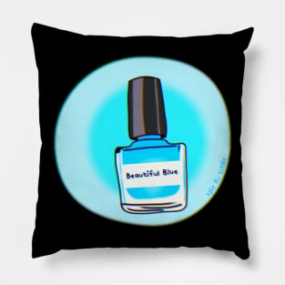 Beautiful Blue Nail Polish Pillow