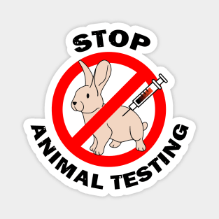 Stop Animal Testing Animal Activism Rabbit Animal Welfare Magnet