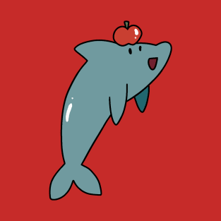 Dolphin with a Red Apple T-Shirt