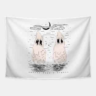 Halloween Ghost Spooky Days And Nights Tapestry