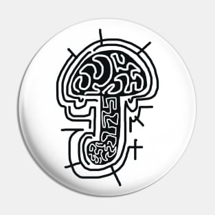 Runic Mushroom Pin