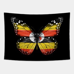 Ugandan Flag  Butterfly - Gift for Ugandan From Uganda Tapestry