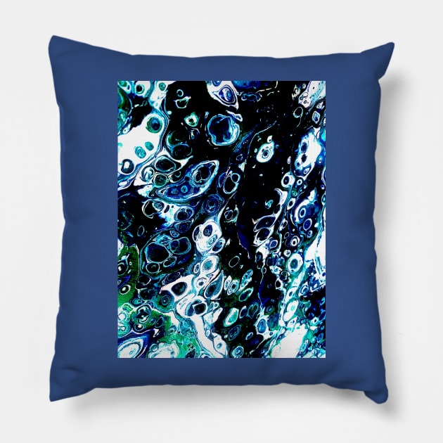 Acrylic Pouring fluid art Pillow by baksuart