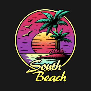 South Beach summer sunset Sun T-Shirt