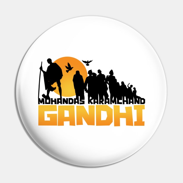 Mahatma Gandhi Father of the Nation Pin by KewaleeTee