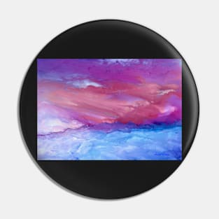 Raging Sea Abstract Sunset Pin