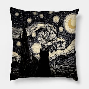 The Starry Cat Pillow