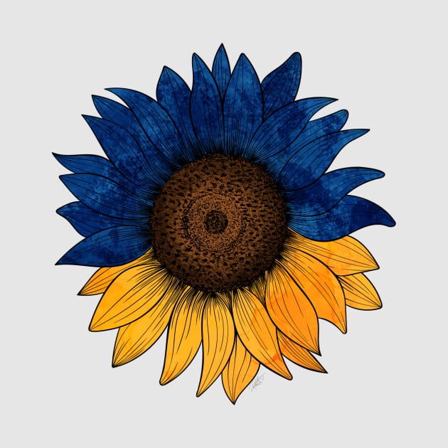 Support Ukraine Sunflower Blue Gold Colors by rmcbuckeye