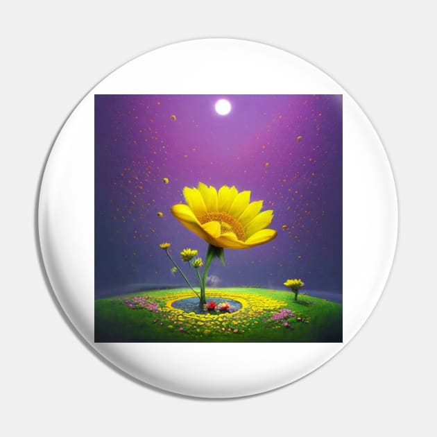 Yellow flowers Pin by JorgeHigginsDesigns