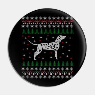 Dalmatian Ugly Christmas Sweater Gift Pin