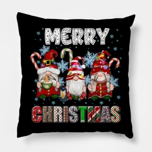 Merry Christmas Gnome Family Funny Xmas Tree Women Men Kids Pillow