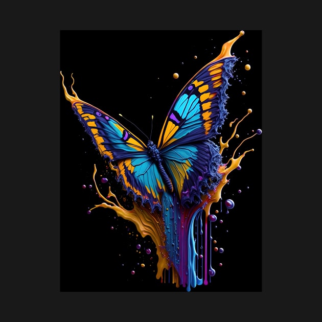 Splash Art of a Colorful Butterfly by allovervintage