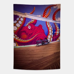 Graffiti Octopus Luna Park Coney Island Brooklyn NYC Tapestry