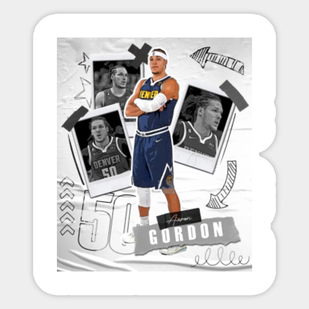 Aaron Gordon Basketball Paper Poster Nuggets - Aaron Gordon - Sticker