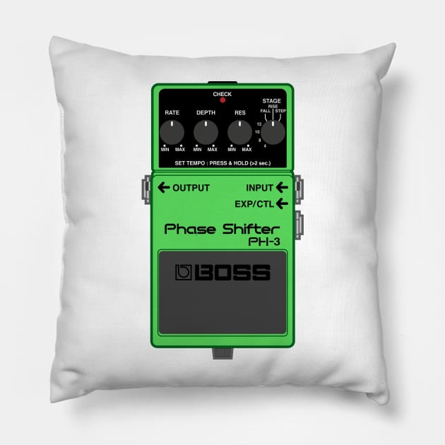 Boss PH-3 Phase Shifter Guitar Effect Pedal Pillow by conform