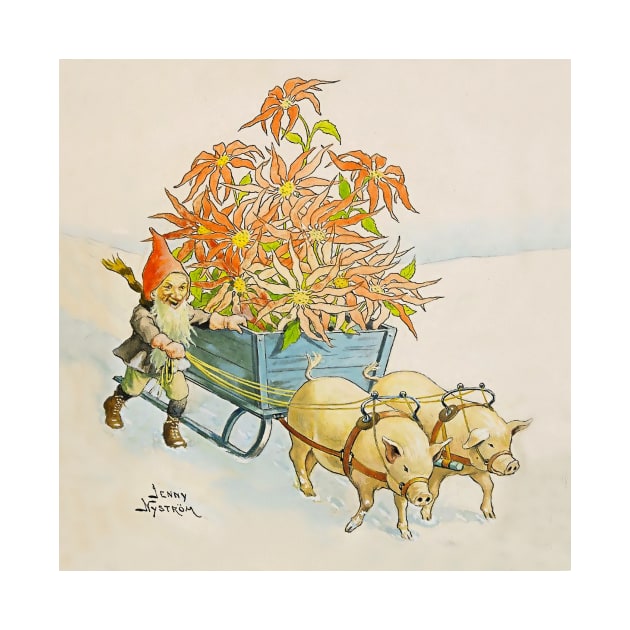 “Poinsettia Wagon” by Jenny Nystrom by PatricianneK