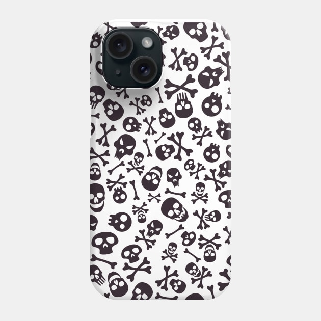 Halloween Skull Pattern Phone Case by FaelynArt