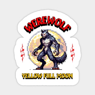 scary horror werewolf pixel art Magnet