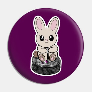 Pride Puck Bunny (Asexual) Pin