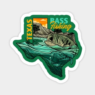 Texas bass fishing Magnet