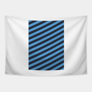 Manchester City Sky Blue and Navy Angled Stripes Tapestry