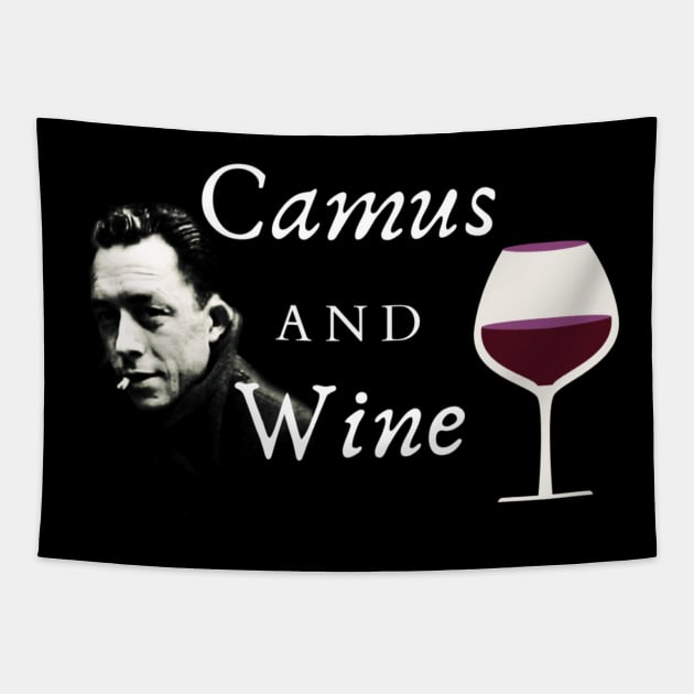 Camus and Wine Tapestry by (Eu)Daimonia