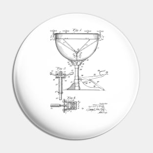 Kettle drum tuning mechanism Vintage Patent Hand Drawing Pin