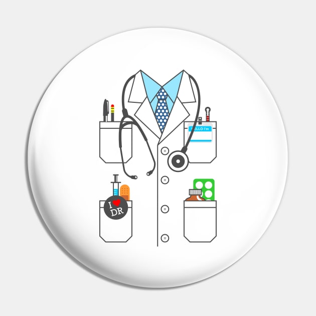 Doctor Costume Lab Coat Cosplay Pin by teevisionshop