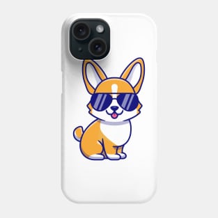 Cool Corgi Dog With Eyeglasses Phone Case