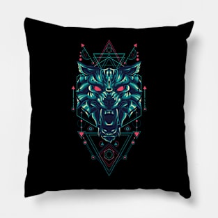 wolf art Pillow