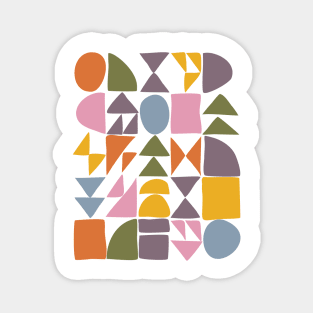 Cute Colorful Geometric Shapes Drawing Magnet