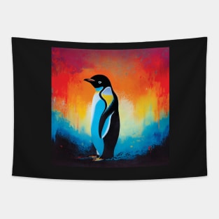 Colourful Penguin Oil Painting Tapestry