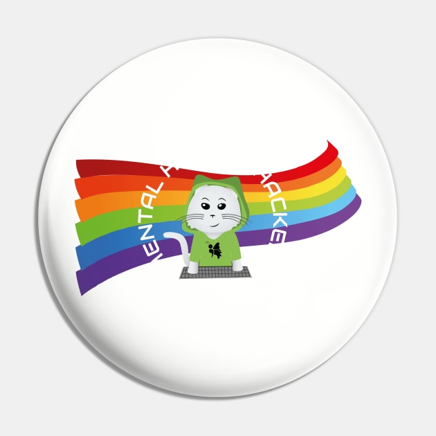 Mental Health Hackers Pride Logo Pin by mentalhealthhackers